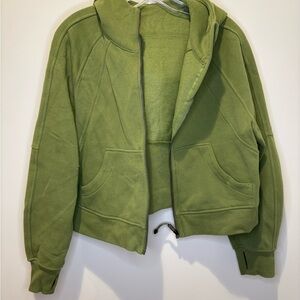 Lululemon Scuba Green Zip-Up Hoodie